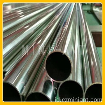 Tabung baja stainless warna emas cermin